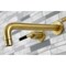 Kingston Brass KS8027CKL Two-Handle Wall Mount Tub Faucet, Brushed Brass KS8027CKL - alternate 5